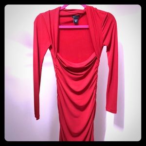 Long sleeve red dress